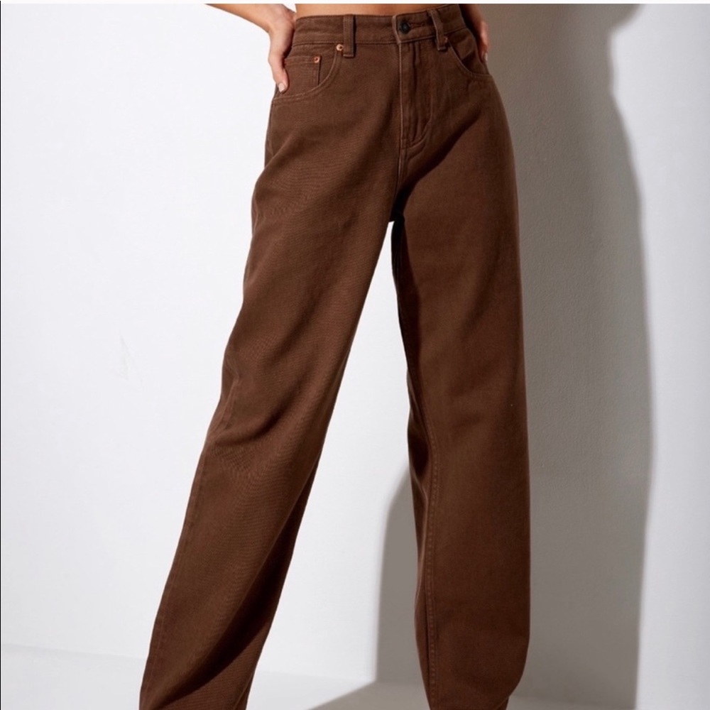 NWT Princess Polly Motel Rocks Brown Parallel Jean